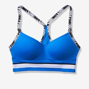 Victoria Secret PINK Bralette Push Up Cool & Comfy Blue Wireless (NWOT)